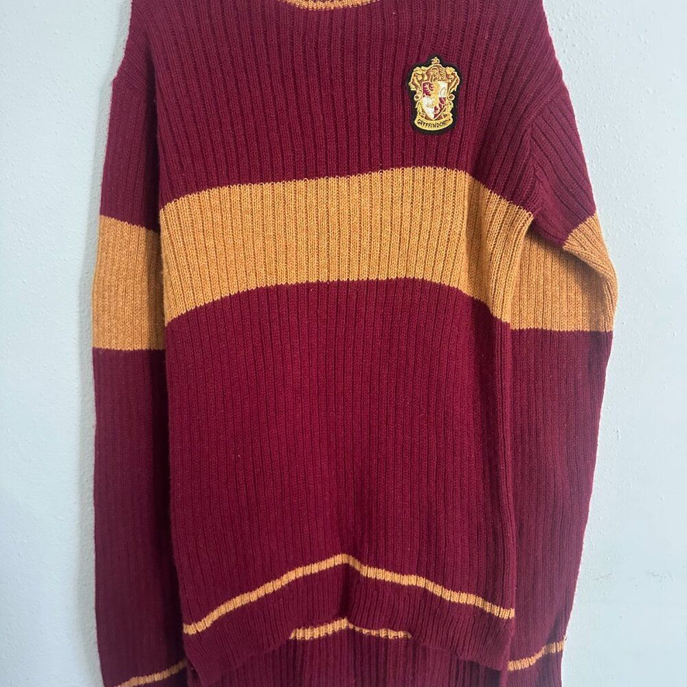 Harry Potter Gryffindor Quidditch Sweater 100%Lambswool Made in Scotland Youth M - Picture 4 of 9
